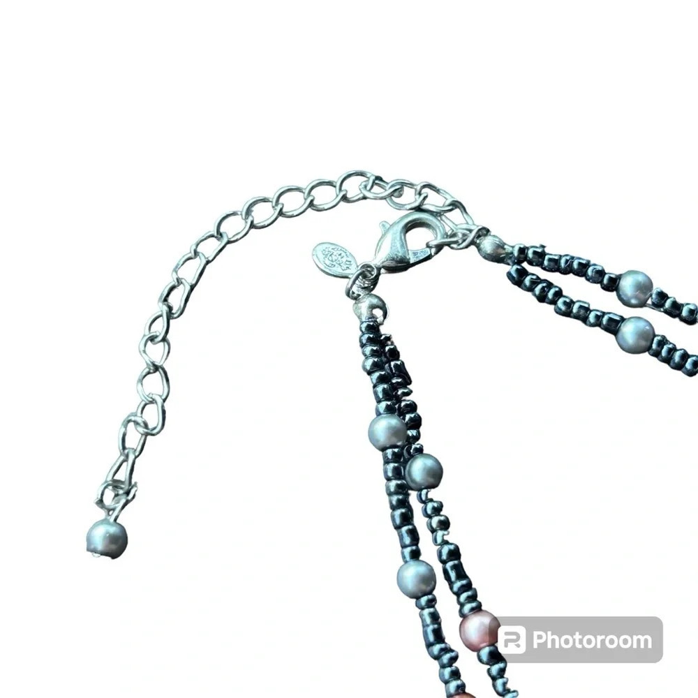 Premier Designs “Verona” Multi Color Glass Swirl Foil Bead Double Strand Retired - Picture 4 of 4